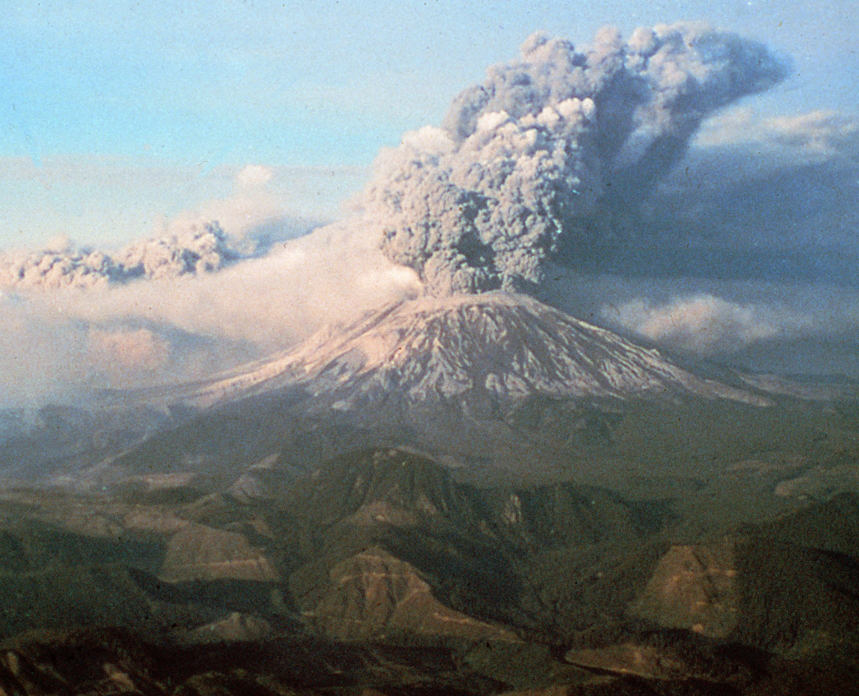 Mount St Helens erupts